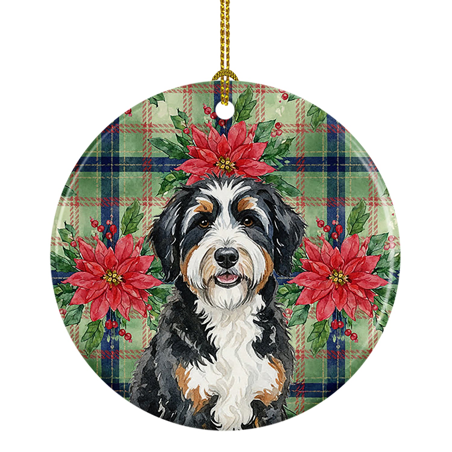 Buy this Berndoodle Christmas PoinsettIas Ceramic Ornament