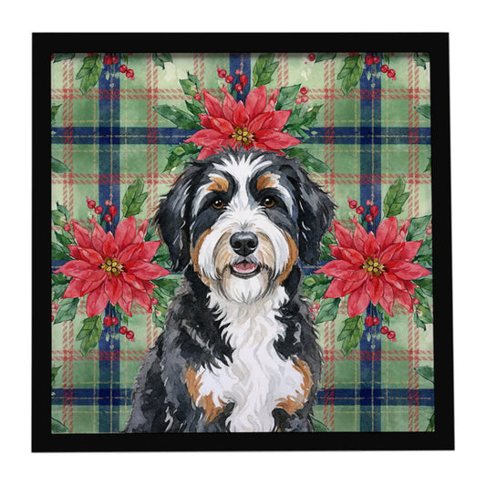 Buy this Berndoodle Christmas PoinsettIas Framed Metal Print