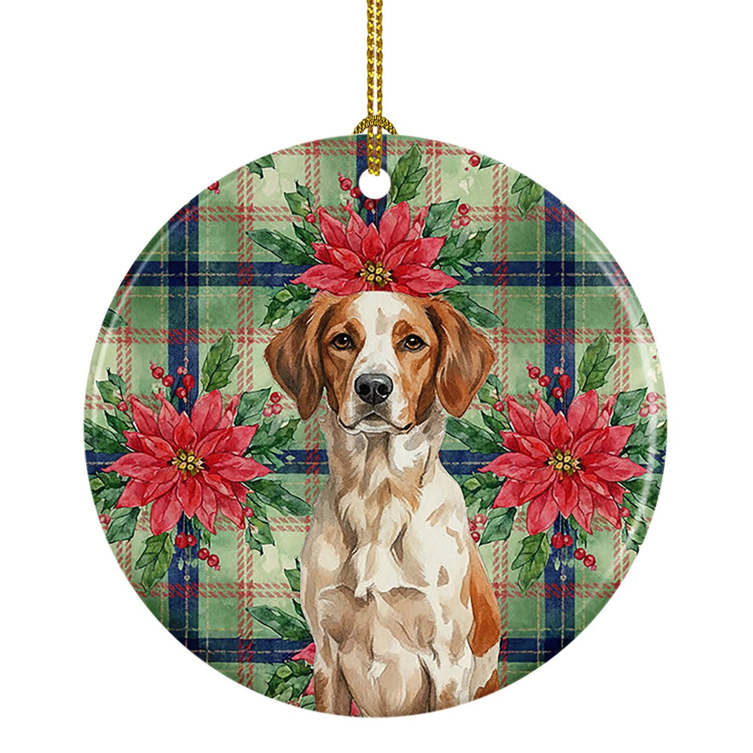 Buy this Roan Brittany Christmas PoinsettIas Ceramic Ornament