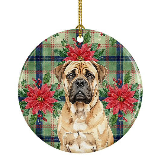 Buy this Bullmastiff Christmas PoinsettIas Ceramic Ornament