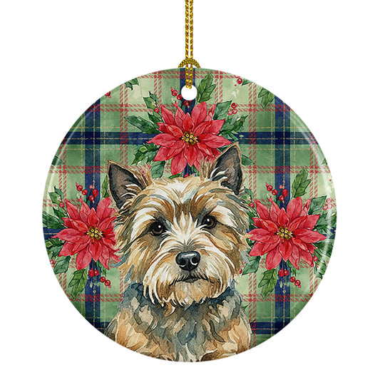Buy this Cairn Terrier Christmas PoinsettIas Ceramic Ornament