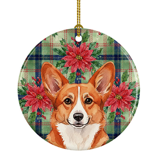 Buy this Red Cardigan Welsh Corgi Christmas PoinsettIas Ceramic Ornament