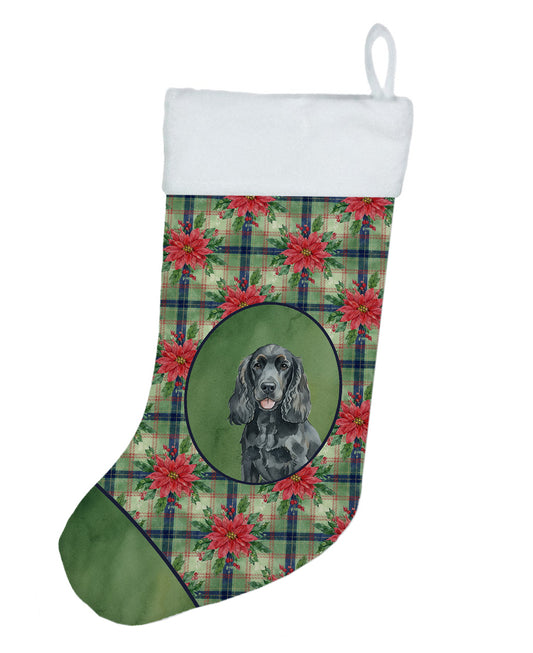 Buy this Black Cocker Spaniel Christmas PoinsettIas Holiday Stocking