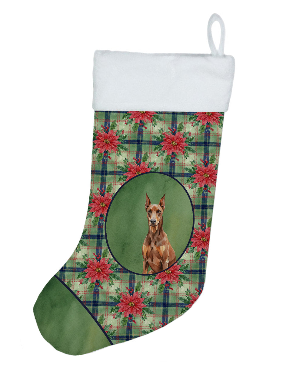 Buy this Red Doberman Pinscher Christmas PoinsettIas Holiday Stocking