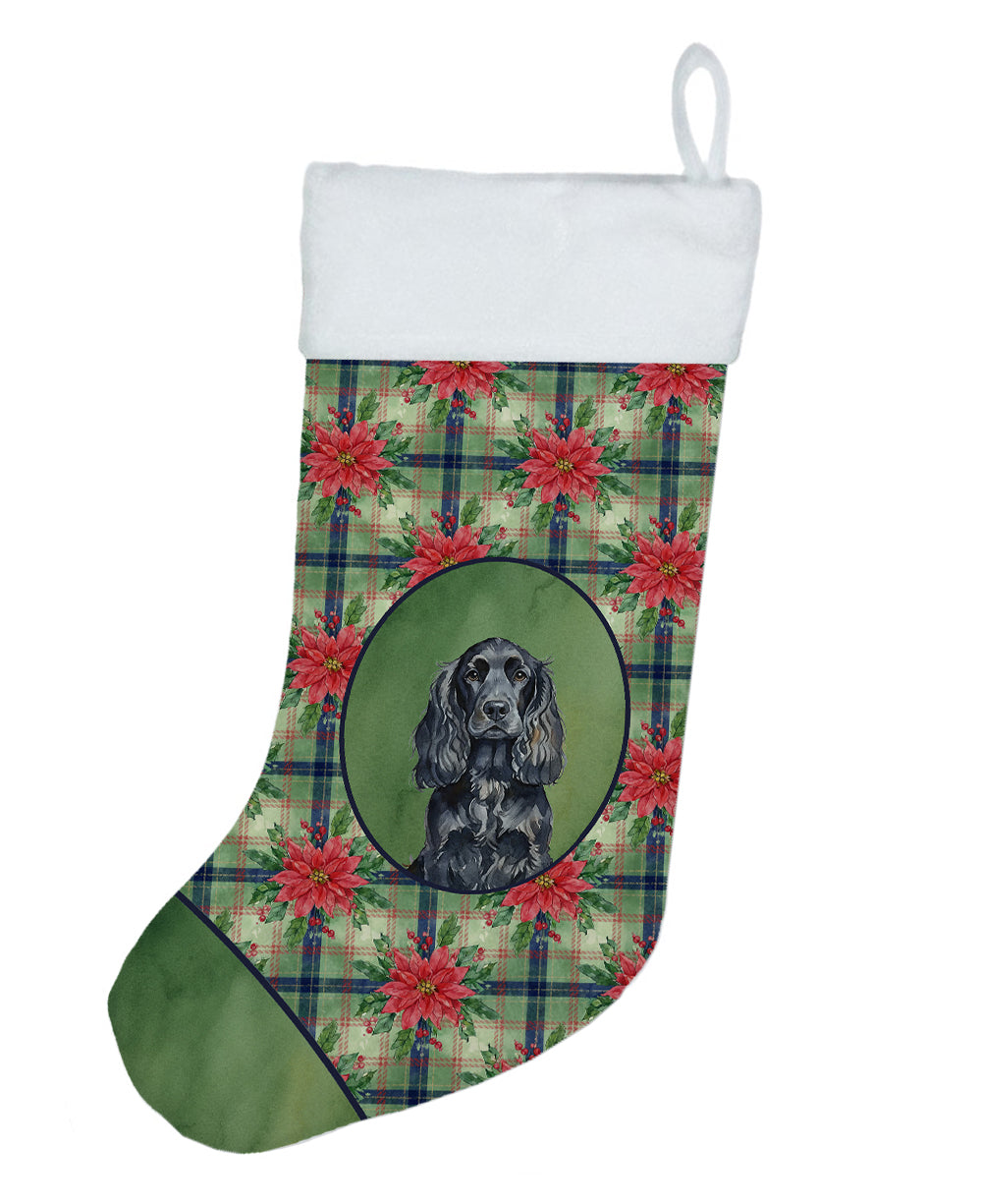 Buy this Black English Cocker Spaniel Christmas PoinsettIas Holiday Stocking