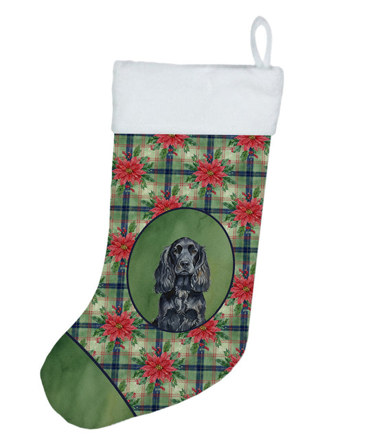 Buy this Black English Cocker Spaniel Christmas PoinsettIas Holiday Stocking