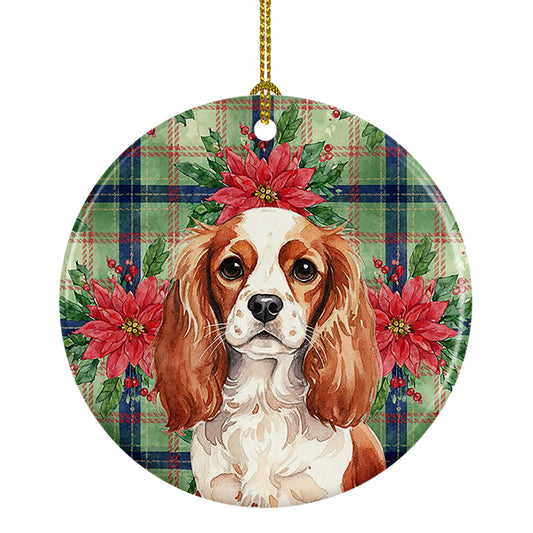 Buy this Blenheim English Toy Spaniel Christmas PoinsettIas Ceramic Ornament