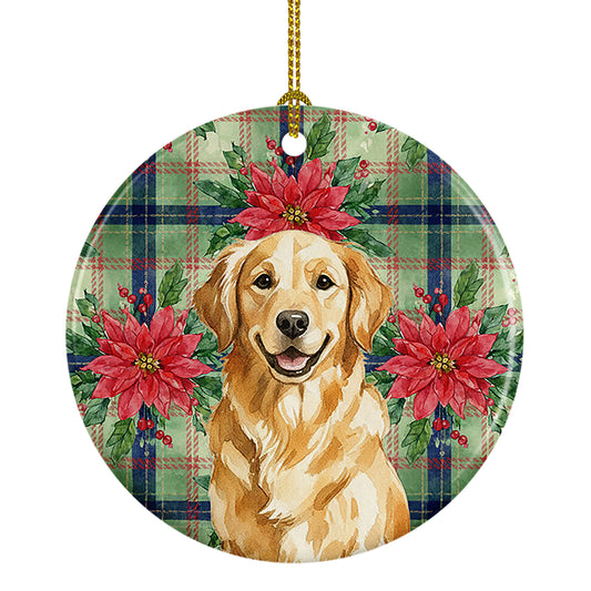 Buy this Golden Retriever Christmas PoinsettIas Ceramic Ornament