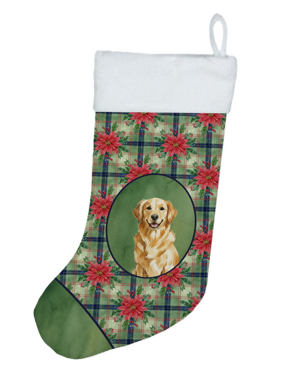 Buy this Golden Retriever Christmas PoinsettIas Holiday Stocking