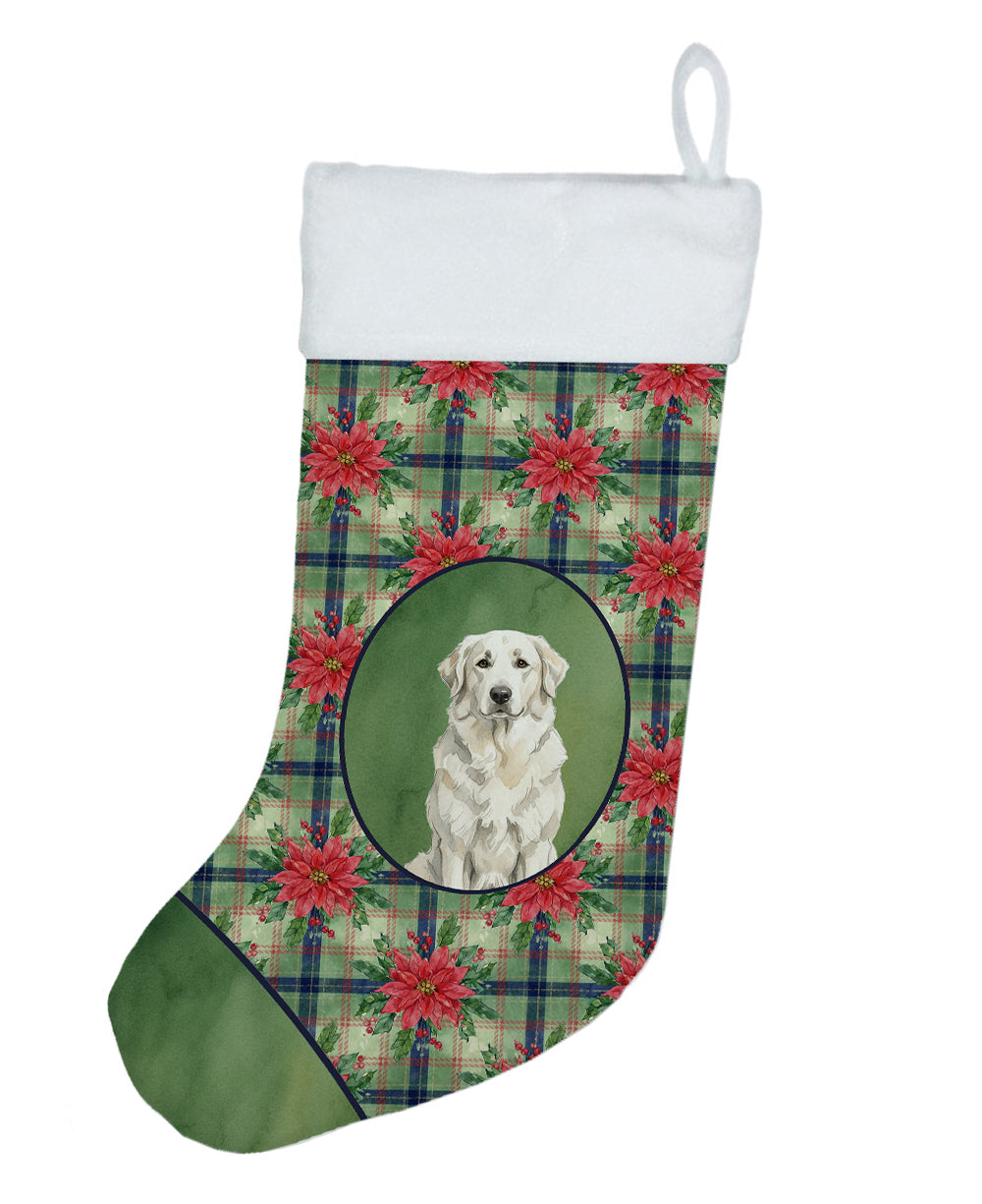 Buy this White Great Pyrenees Christmas PoinsettIas Holiday Stocking