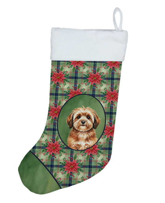 Buy this Sable Havanese Christmas PoinsettIas Holiday Stocking