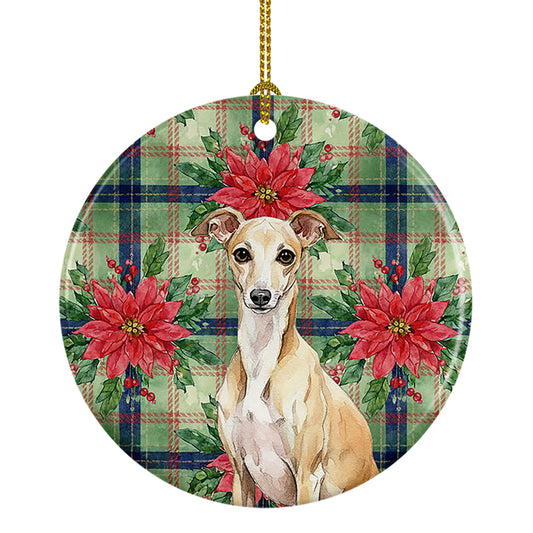 Buy this Fawn Italian Greyhound Christmas PoinsettIas Ceramic Ornament