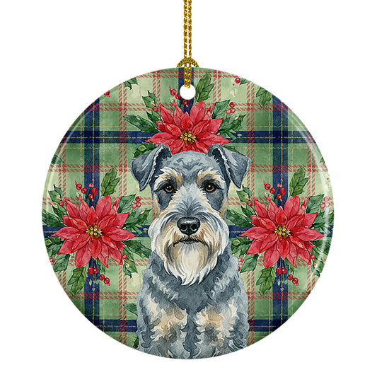 Buy this Kerry Blue Terrier Christmas PoinsettIas Ceramic Ornament