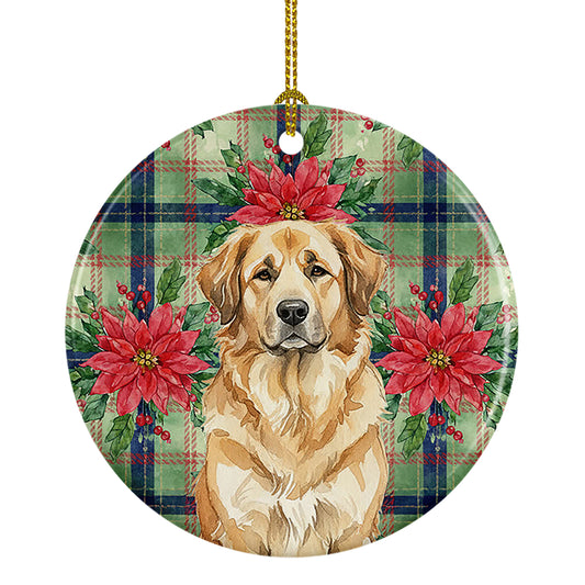 Buy this Sandy Leonberger Christmas PoinsettIas Ceramic Ornament