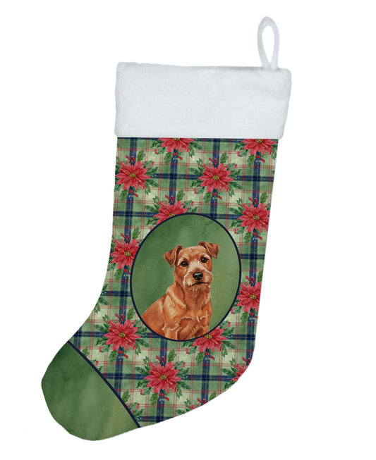 Buy this Red Norfolk Terrier Christmas PoinsettIas Holiday Stocking