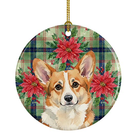 Buy this Corgi Christmas PoinsettIas Ceramic Ornament