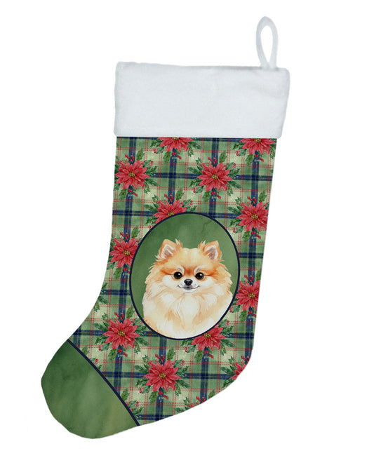 Buy this Pomeranian Christmas PoinsettIas Holiday Stocking
