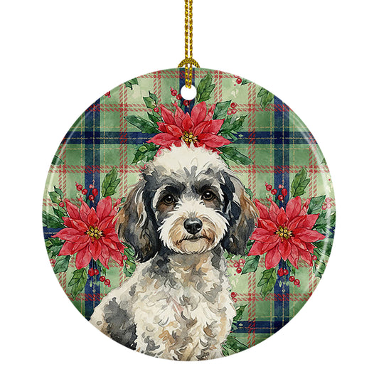 Buy this Toy Parti Poodle Christmas PoinsettIas Ceramic Ornament