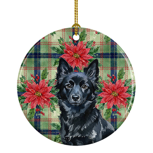 Buy this Schipperke Christmas PoinsettIas Ceramic Ornament