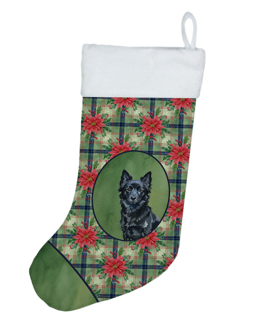 Buy this Schipperke Christmas PoinsettIas Holiday Stocking