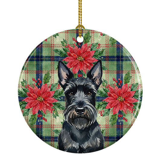 Buy this Scottish Terrier Christmas PoinsettIas Ceramic Ornament
