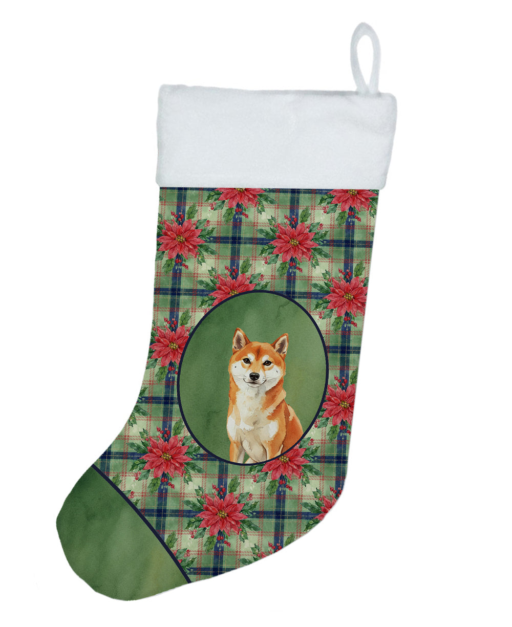 Buy this Red Shiba Inu Christmas PoinsettIas Holiday Stocking