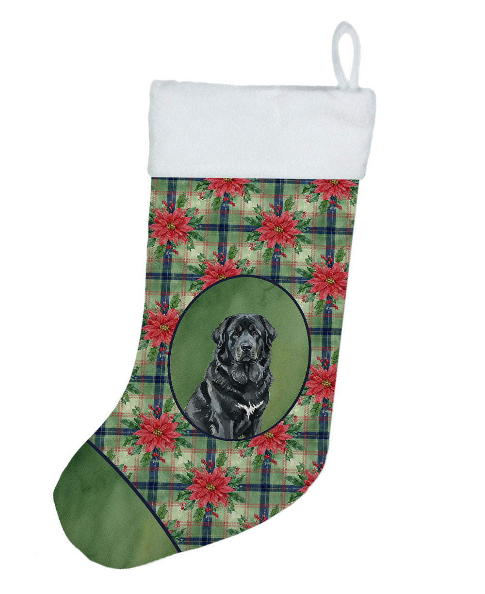 Buy this Black Tibetan Mastiff Christmas PoinsettIas Holiday Stocking