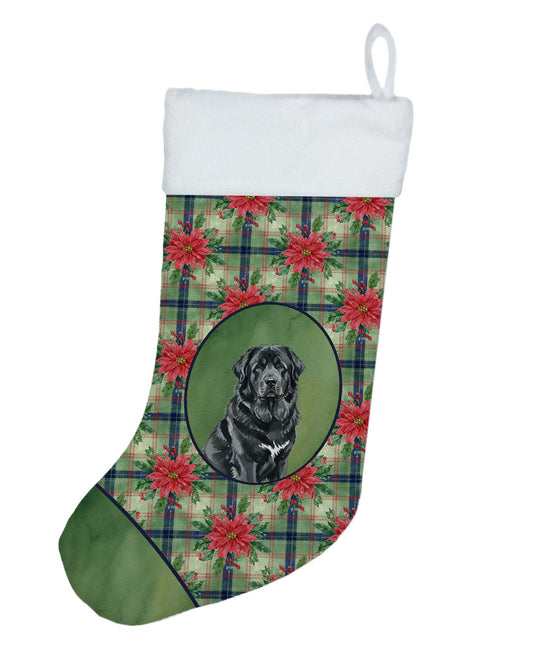 Buy this Black Tibetan Mastiff Christmas PoinsettIas Holiday Stocking