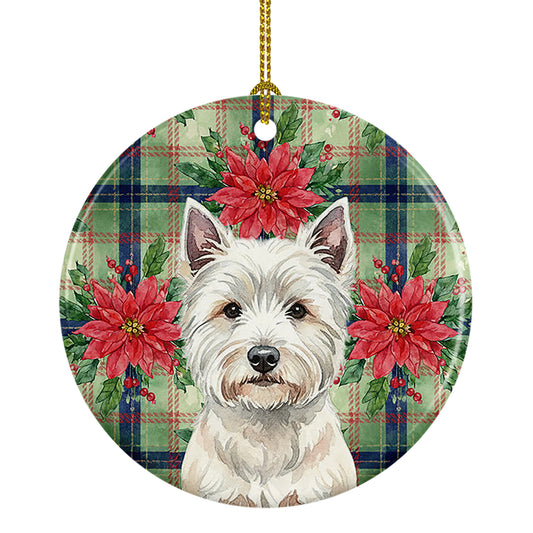Buy this Westie Christmas PoinsettIas Ceramic Ornament